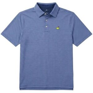 AUGUSTA NATIONAL x MASTERS Polo Shirt Blue Striped Golf Performance